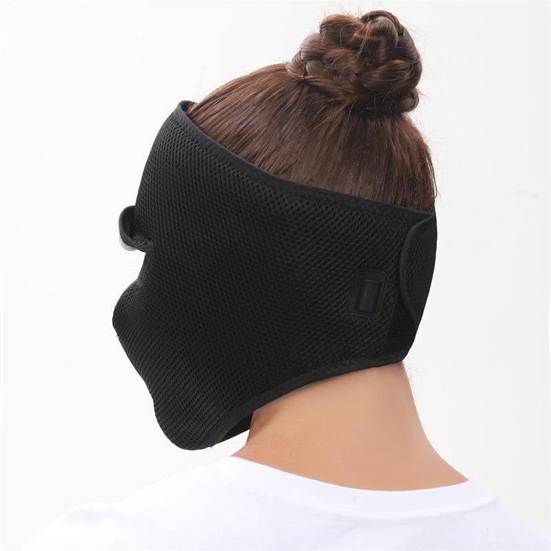 Electric Face Mask Heating Pad  Heat with 3 Temp Settings Headache Mask Sinus Pressure Relief Migraine Tension Headache Relief