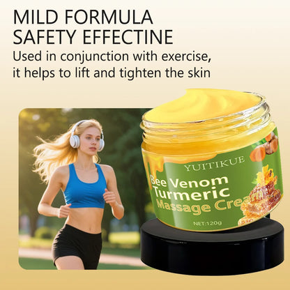 YUITIKUE Firming Cream 120g - Bee venom and turmeric, firms, nourishes, and revitalizes, fast-absorbing.