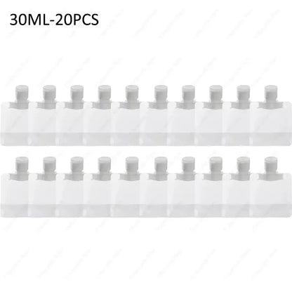 10-60pcs Refillable Packaging Bags Travel Essentials Lotion Cosmetics Shampoo Shower Gel Portable Bags Makeup Fluid Bottles