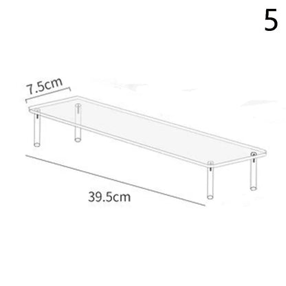 1-4 Tier Acrylic Display Stand Durable Display Rack For Cupcake Perfume Doll Transparent Trapezoidal Blind Box Storage Shelf