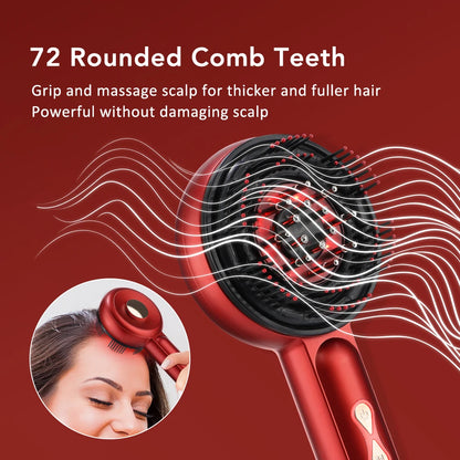 Portable Electric Head Massage Comb Essential Oil Red Light 3-gear Scalp Massage Electric Head Blood Relaxation Massage Gift