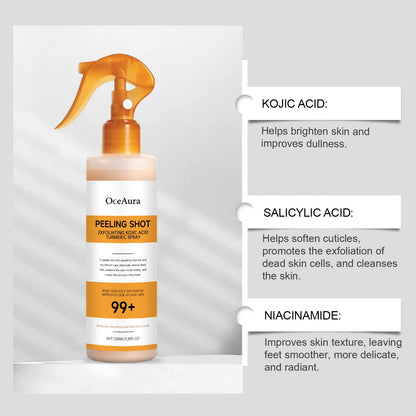 Moisturizing Skin Brightening Serum Lighten Dark Skin Calluses Remover Anti Dryness Peeling Restore Smooth Soft Foot Care Spray