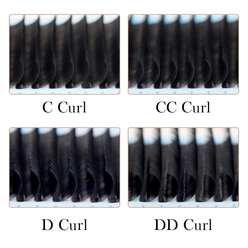 AGUUD 16 Rows Russian Volume Eyelash Extensions 5-25mm Fluffy Faux Mink Black Cashmere Individual Lashes For Extension Cilia