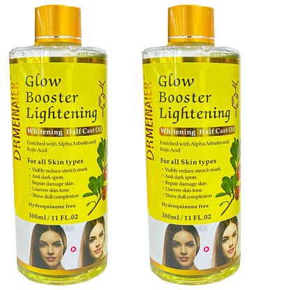 200ml Alpha Arbutin And Kojic Acid Whitening Serum Glow Booster Cast Oil Reduce Stretch Mark And Dark Spots Repair Damage Skin