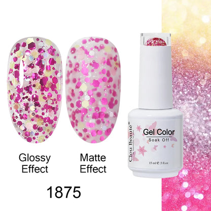 Clou Beaute 15ml Nail Gel Polish Warm Color Dark Red Brown Semi Permanent Nail Art Manicure Soak Off LED UV Varnishes Lacquer
