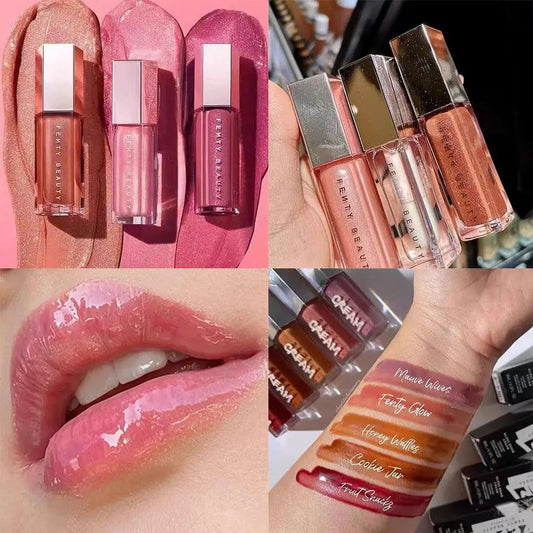 FentyBeauty Rihanna Gloss Lip Gloss Mirror Water Gloss Lip Gloss Makeup Stick for Long lasting Moisturizing and Nourishing Lips