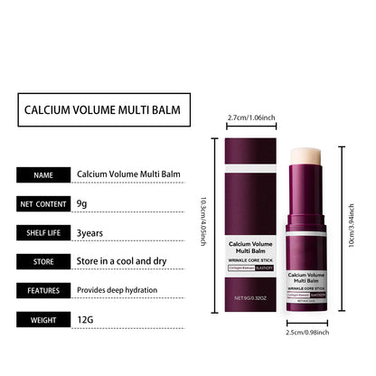 Korean Calcium Volume Multi Balm Stick Collagen Facial Moisturizing Stick Lip Balm Anti-wrinkle Cream Firming Soften Skin Care