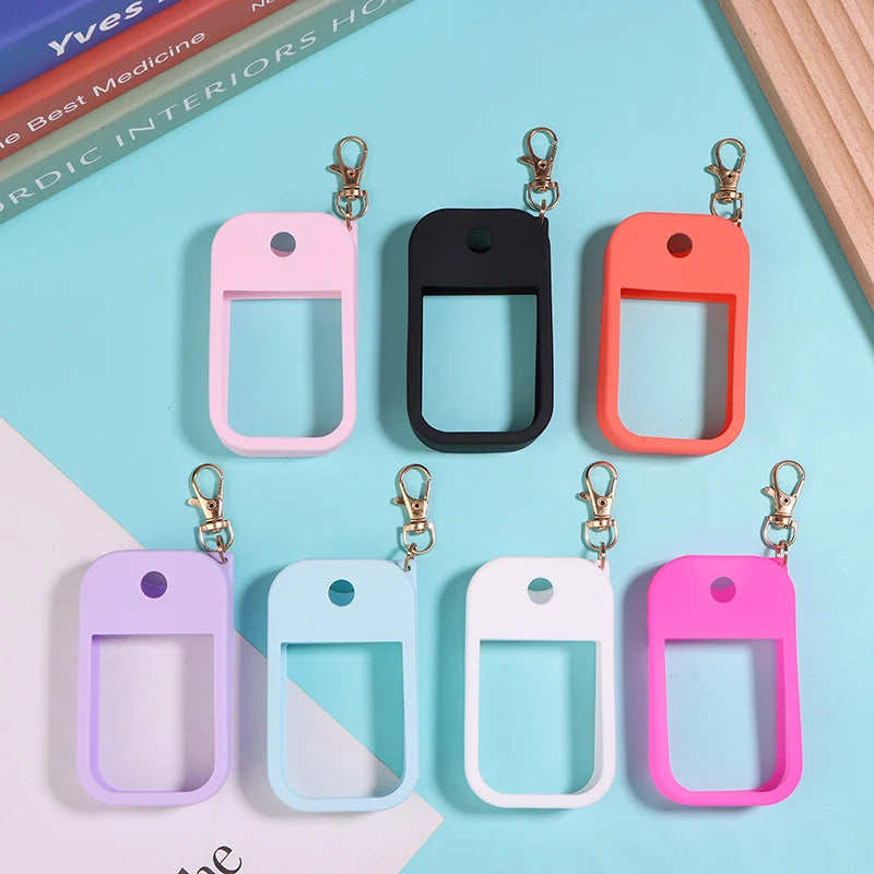 New Universal Silicone Sleeve Reusable Hand Sanitizer For 30ml Card Spray Bottle With Silicone Sleeve Separate Bottle