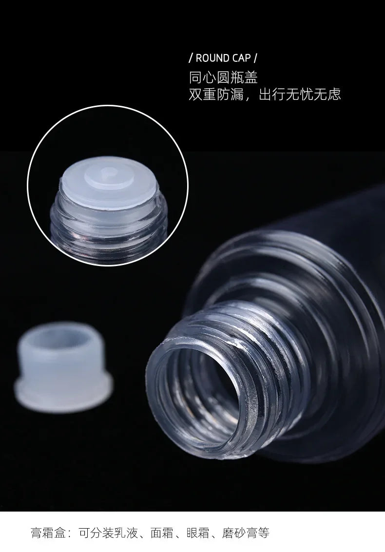 8 Piece Set Beauty Skincare Travel Bottles Perfume Spray Bottle Shampoo Facial Cleanser Lotion Bottle Eye Face Cream Boxes