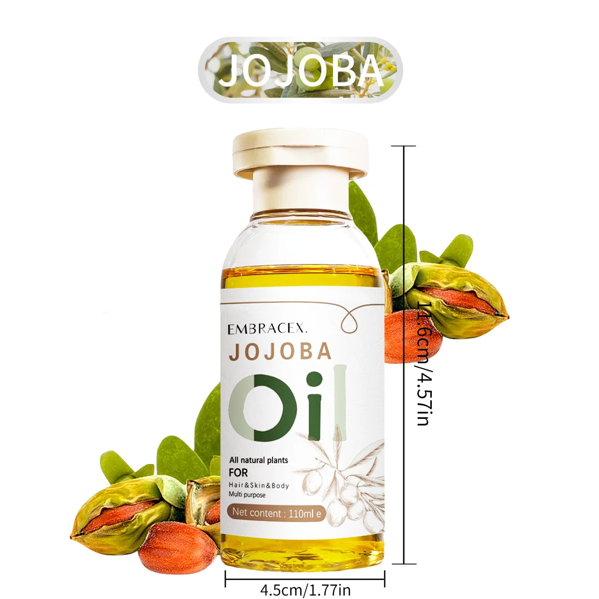 110ml Skincare Haircare Jojoba Coconut Olive Rosehip Carrier Oil Essential Oils Base Oil Massage Oil Natural Ingredients