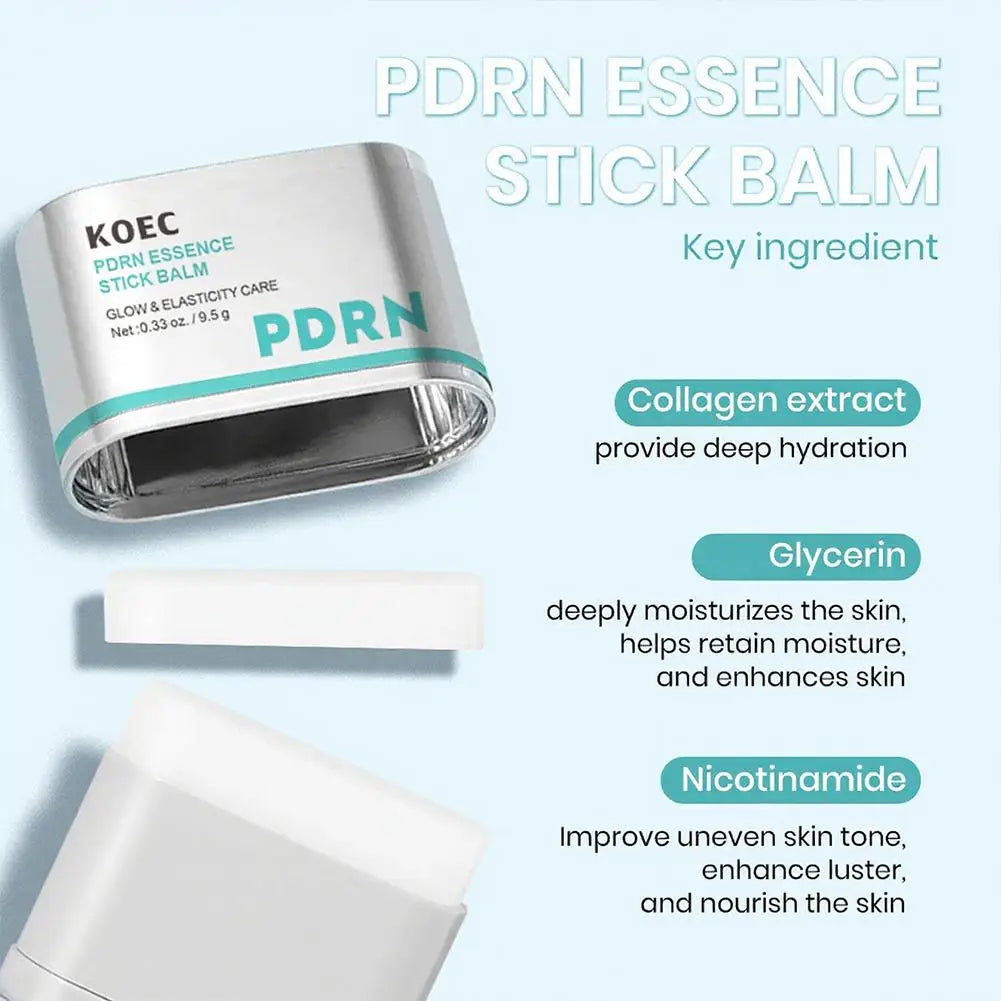 9.5g KOEC PDRN Essence Stick Collagen Enriched Deep Hydration Anti Wrinkle Firming Enhance Elasticity Korean Face Neck Care