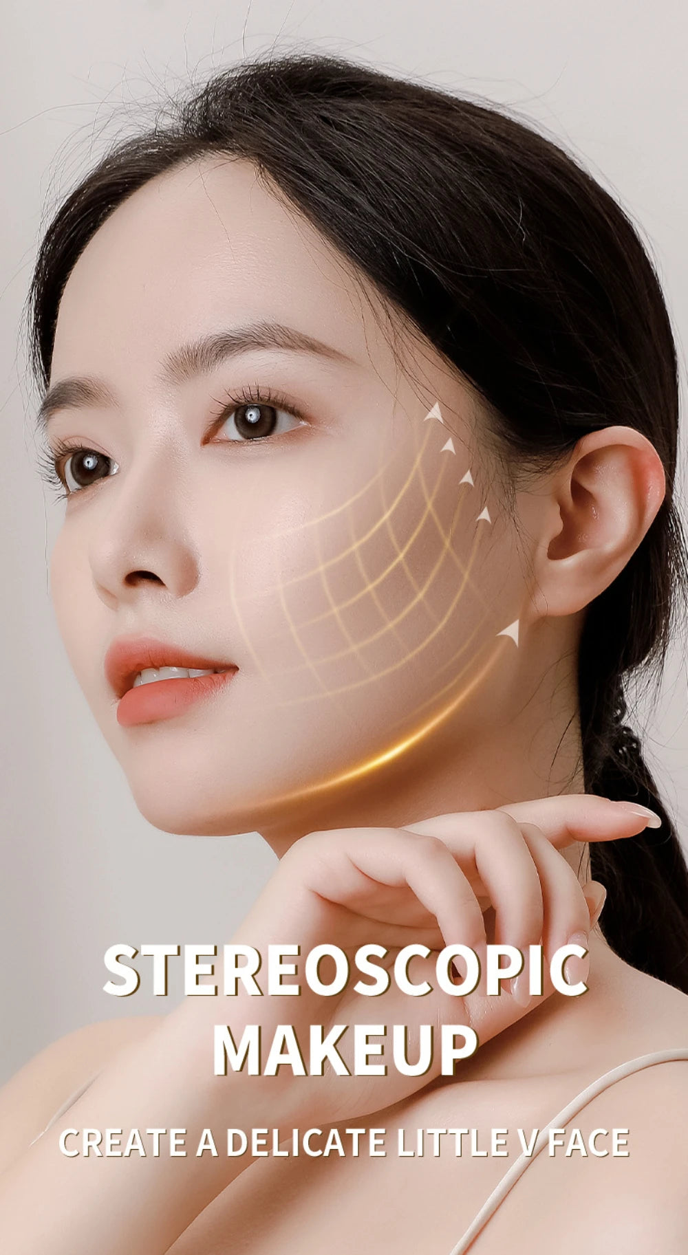 EMS Microcurrent Facial Device Rechargeable V-Lift Massager with Vibration Modes&Electrode Pads for Home Skincare and Contouring