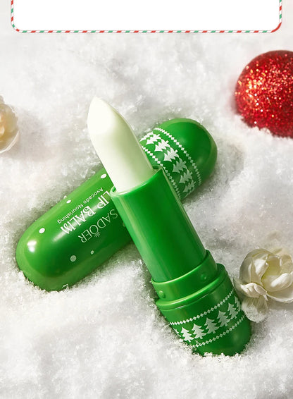 SADOER Christmas Moisturizing Lipstick Anti Cracking Hydrating Repair Nourishing Plump Lips Balm Plumper Skin Care