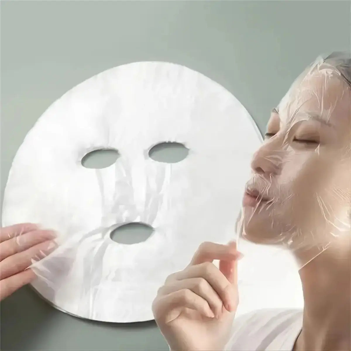 100pcs Unscented Facial Mask - Hydrating, Moisture-Paper Sheets Retentive, Disposable DIY Film Wrap for Skin Care, Softening