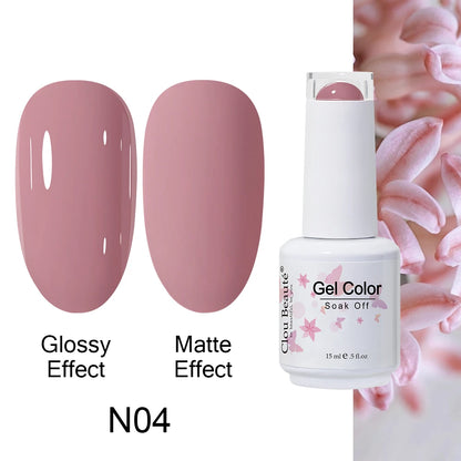 Clou Beaute 15ml Nail Gel Polish Warm Color Dark Red Brown Semi Permanent Nail Art Manicure Soak Off LED UV Varnishes Lacquer