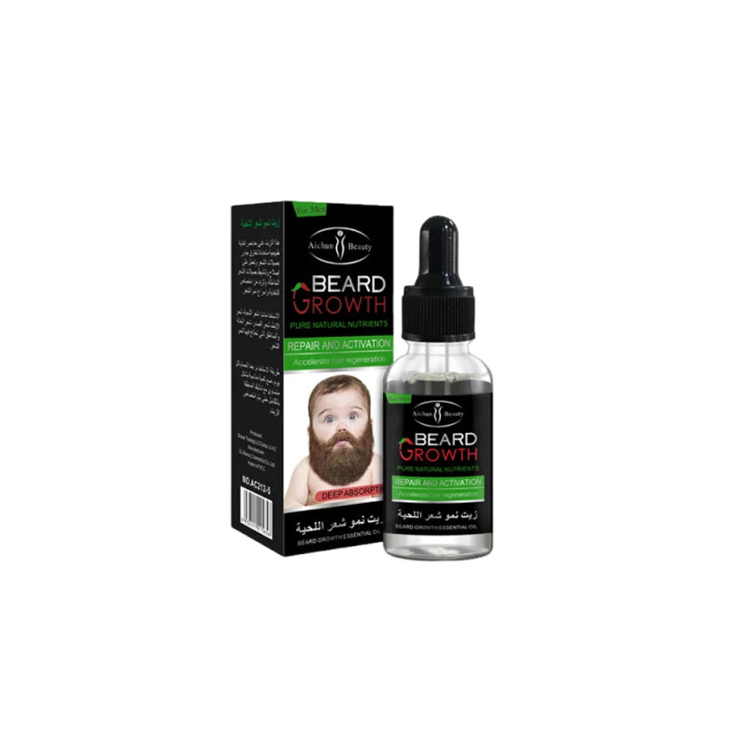 Beard Growth Oil Beard Wax Balm Hair Loss Products Leave-In Conditioner for Groomed Chest Hair Moustache Oil Beard Care 30ml