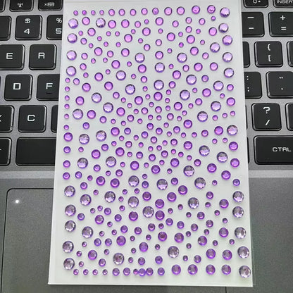 Rhinestone Acrylic Face Decoration Sticker Party Eyes Makeup Crystal Self-adhesive DIY Sticker Girls Face Diamond Tattoo Sticker