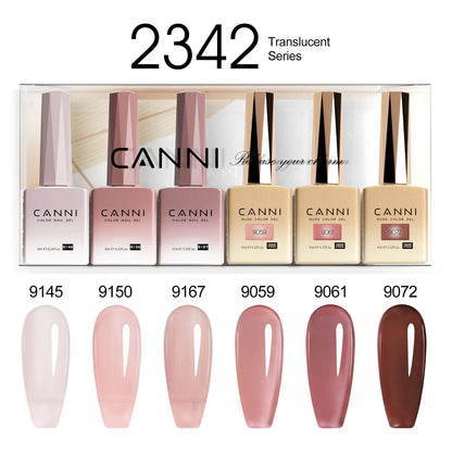 9ml CANNI TPO FREE HEMA FREE Ultra Consistency Nail Gel Polish Set Round Brush Semi Permanent Soak Off UV LED Gel Nail Kit