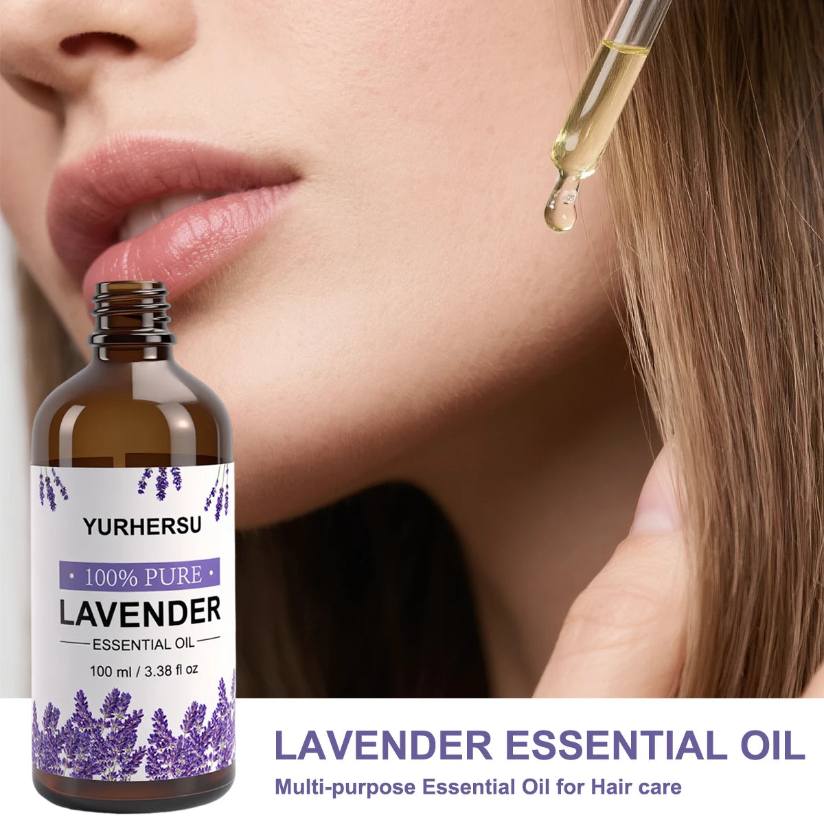 High Strength Lavender Oil for Aromatherapy, Relieves Stress & Anxiety, Promotes Deep Sleep & Healing