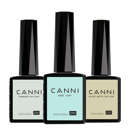 9ml CANNI TPO FREE HEMA FREE Ultra Consistency Nail Gel Polish Set Round Brush Semi Permanent Soak Off UV LED Gel Nail Kit
