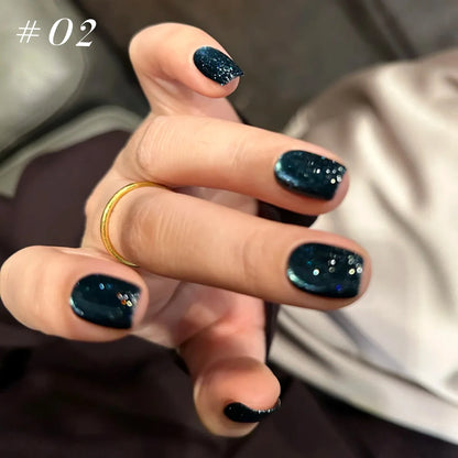 10ML 1-21PCS 2025 Autumn New Emerald Green Magnet Cat's Eye Gel Nail Polish Green Whitening Glass Bead Cat Eye Nail Polish
