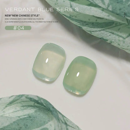 10ML 1-21PCS 2025 Autumn New Emerald Green Magnet Cat's Eye Gel Nail Polish Green Whitening Glass Bead Cat Eye Nail Polish