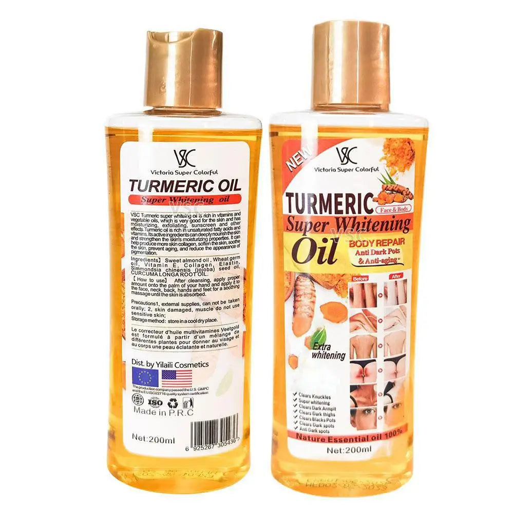 200ml Turmeric Essential Oil Facial Body Massage oil Moisturizing Diffuser Aromatherapy Brightening Smoothing Skin Care