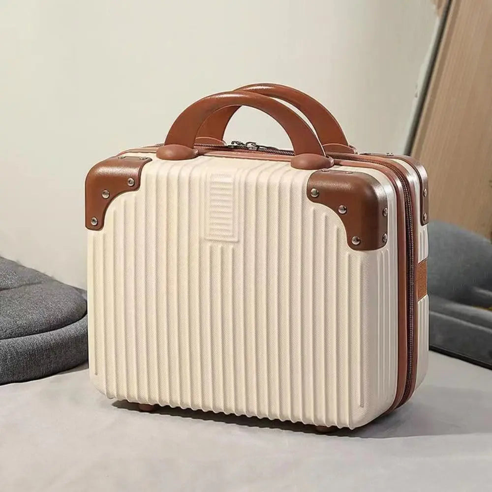 Hot Cosmetic Box 14 inch Mini Travel Suitcase Cosmetic Box Hand Luggage Organizer Makeup Case Small Password Box Boarding Case