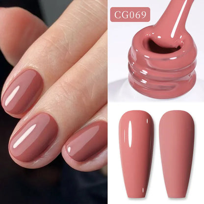 BORN PRETTY 10ml Nude Pink Gel Nail Polish Varnis Semi Permanent Nail Gel Varnish Soak Off UV Gel for Valentine's Day Gift Nails