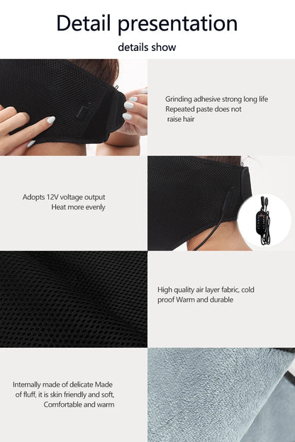 Electric Face Mask Heating Pad  Heat with 3 Temp Settings Headache Mask Sinus Pressure Relief Migraine Tension Headache Relief