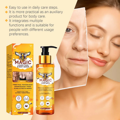 Bee Venom Face Body Serum Anti-Wrinkle Firming Essence Reduces Fine Lines Brightens Nourishing Smoothing Firming Massage Care
