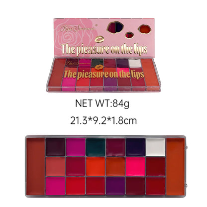 20 color lip color waterproof sweat proof powder blusher all-in-one makeup plate matte color makeup mouth red lip gla