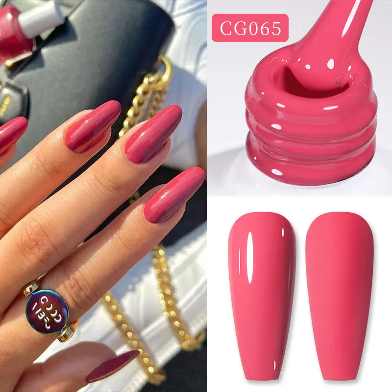 BORN PRETTY 10ml Nude Pink Gel Nail Polish Varnis Semi Permanent Nail Gel Varnish Soak Off UV Gel for Valentine's Day Gift Nails