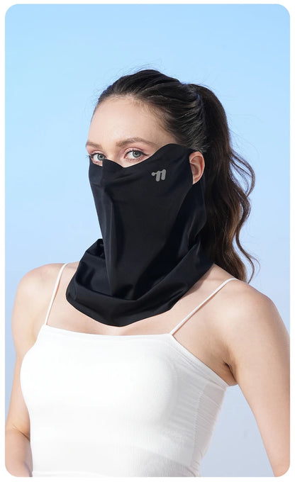 WEST BIKING Mask Breathable Sunscreen Face Veil Ice Silk Face Mask Sun Protection Neckline Face Cover Summer Cycling Hiking