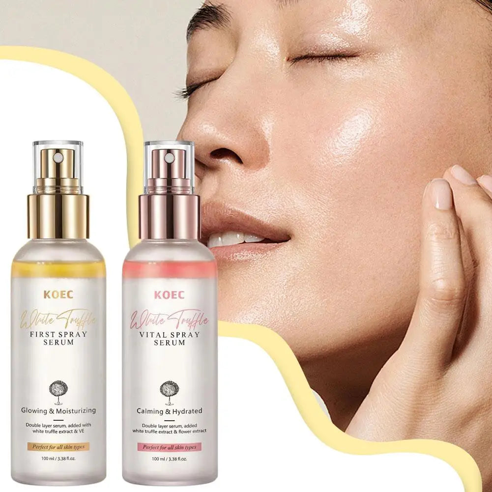 White Truffle Spray Essence Hydrating Face Mist & Setting Spray Moisturizing Water Mist Serum Natural Glow Deeply Nourishing