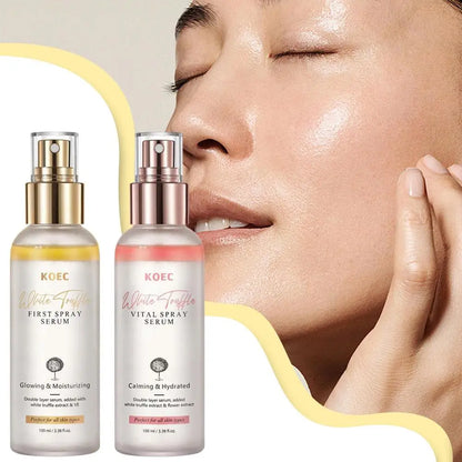 White Truffle Spray Essence Hydrating Face Mist & Setting Spray Moisturizing Water Mist Serum Natural Glow Deeply Nourishing