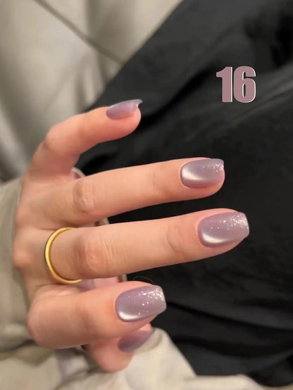 10ML 1-21PCS 2025 Autumn New Emerald Green Magnet Cat's Eye Gel Nail Polish Green Whitening Glass Bead Cat Eye Nail Polish