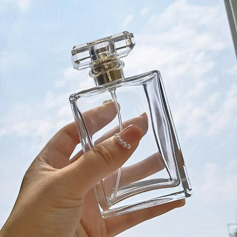 30ml 50ml 100ml Portable Perfume Bottle Squirt Travel Refillable Spray Bottle Glass Empty Sample Sub-Bottling Travel Essentials