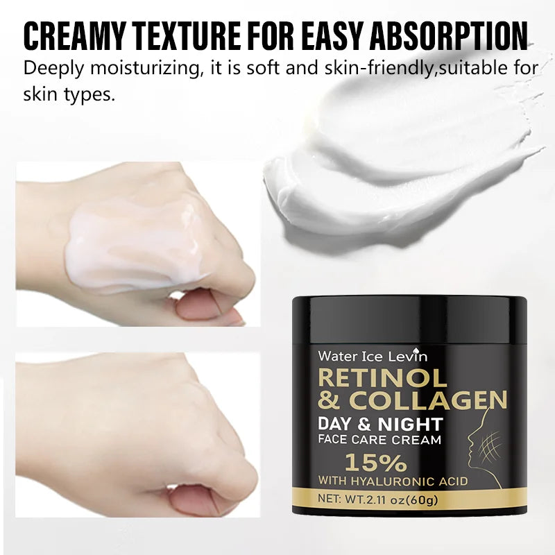 Advanced Retinol Smooth Skin Cream Vibrant Light Smooth Skin Combination Day and Night Use Vitamin C Moisturizing Cream Suitable for Sensitive Skin Retinol Moisturizing Cream