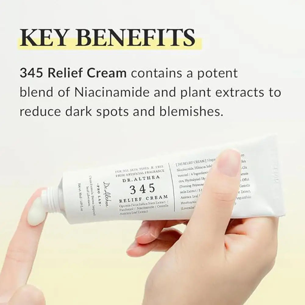 345 Relief Cream Moisturizing Repair Protection Skin Antioxidant Face Cream Nourish The Skin Smooth Cream Skincare Solution NEW