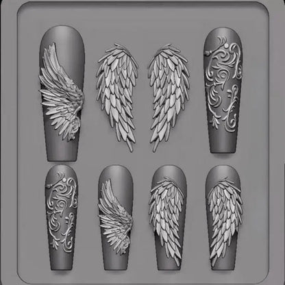 New3D Silicone Nail Mold Flower Bow Butterfly Nails Templates Transparent Mold DIY Nail Art Decor Stamping Plates Manicure Tools