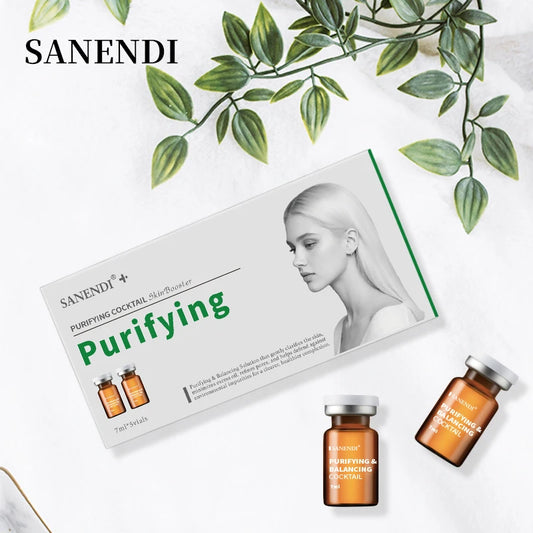 Sanendi Cocktail Serum for Facial Ampoule Hyaluronic Acid Dermapen Purifying Hydrating Skinbooster Korean Skincare Set 7ML*5Vial