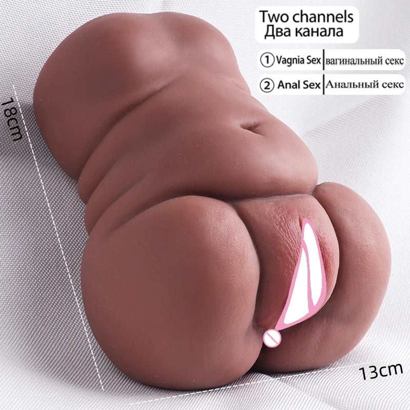 Artificial Vagina Pink Vaginal Dolls Pussy Anus Sucking Penis Deep Throat Male Masturbator Pocket Pussy for Men Adult supplies