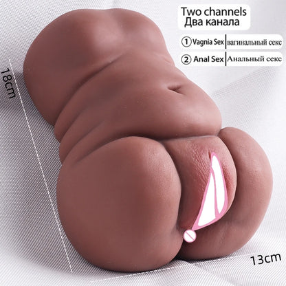 Artificial Vagina Pink Vaginal Dolls Pussy Anus Sucking Penis Deep Throat Male Masturbator Pocket Pussy for Men Adult supplies