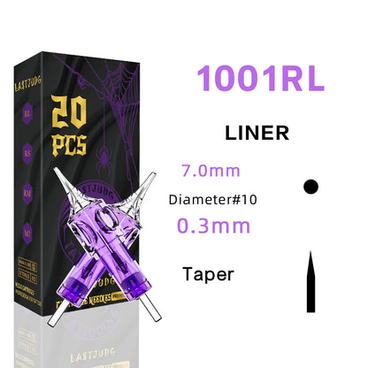 Tattoo Cartridge Needles 20Pcs LASTJUDG Tattoo Needles For Makeup Permanent Tattoo Machine Kit Safety Disposable Tattoo Needles