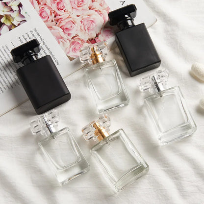 30ml 50ml 100ml Portable Perfume Bottle Squirt Travel Refillable Spray Bottle Glass Empty Sample Sub-Bottling Travel Essentials