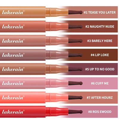 Waterproof Lip Liner Stain Lip Lingerie Long Lasting 8 Colors Transfer Proof Smudge Resistant Color No Bleed Formula  Cosmetics