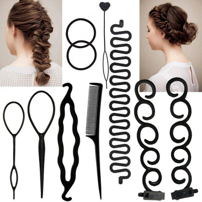 Centipede Braid Hair Tool Lazy Bun Maker Hair Accessories Kit French Braid Tools Hair Braiding Accessories for Women Hair Stylin