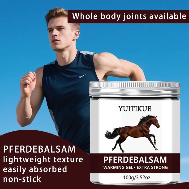 YUlTlKUE Pferdebalsam Warming Gel Extra Strong Body Care Warming Relief Gel Muscle Comfort Body Balm 100g
