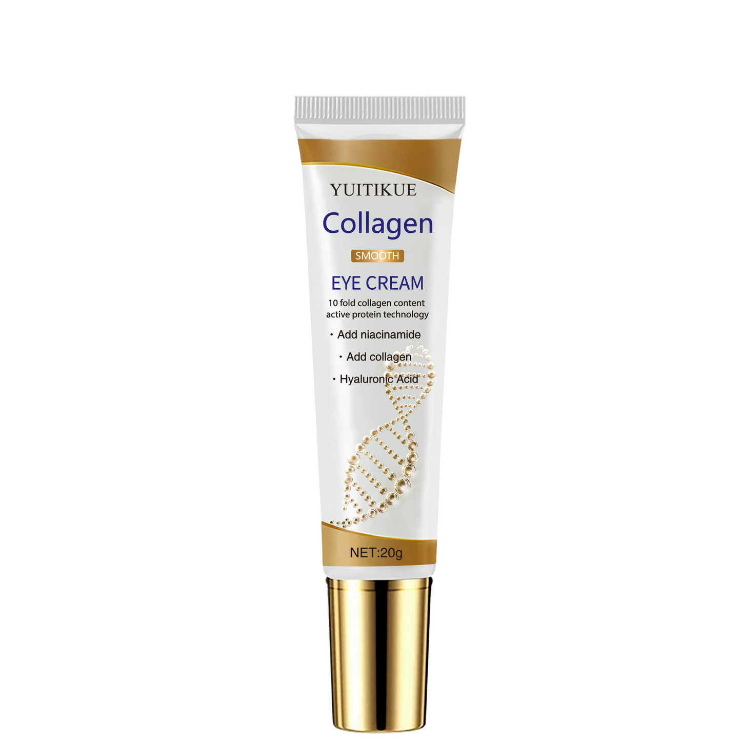 Collagen Eye Cream 20g - Smoothes Wrinkles & Firms, Fast Absorption Non-Greasy, with Niacinamide & Hyaluronic Acid